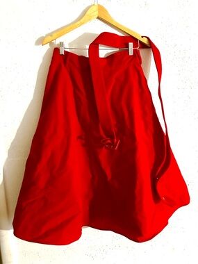 Modcloth Red A-Line Skirt with Belt